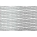 Lamiera forata in alluminio (lega 1050) dalle dimensioni 100x200cm, spessore 2mm, foro ø2mm, passo 3,5mm a 60°