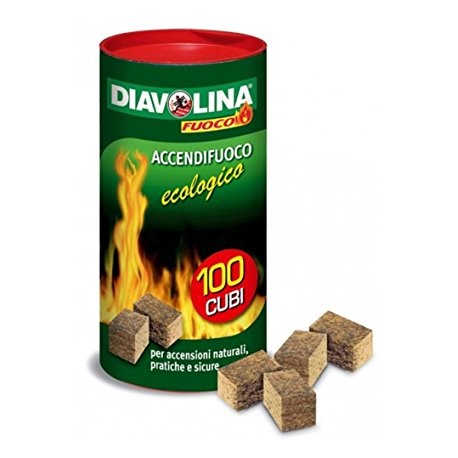 Accendifuoco naturale Diavolina - 100 cubi