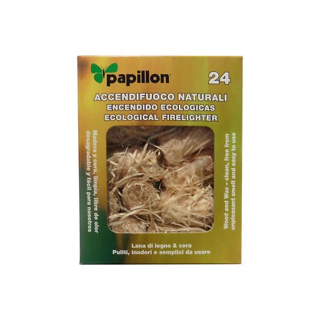 Accendifuoco naturale Papillon - 24 pz