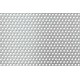 Lamiera forata in acciaio inox (aisi 304) dalle dimensioni di 50x100cm, spessore 1,5mm, foro ø5mm, passo 8mm a 60°