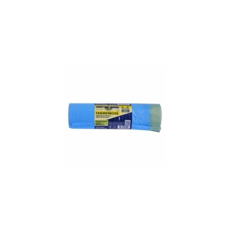Sacco immondizia azzurro con maniglie - cm 55x65