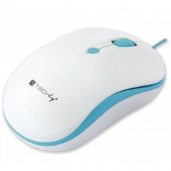 Mouse Ottico USB 800-1600 dpi Bianco/Azzurro