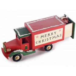 Camion natalizio in legno
