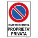 Cartello PVC Sosta Vietata - Proprietà privata