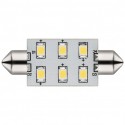 Lampada LED 6 SMD 5050 42mm bianco