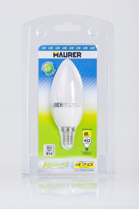 Lampada Maurer Oliva 6W Led E14