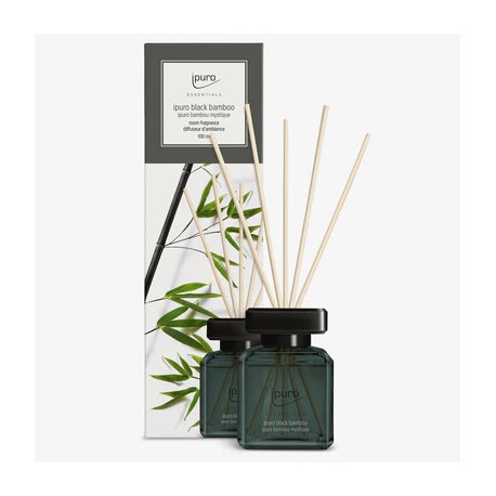 Profumatore d'ambiente con bastoncini Essentials ipuro 200 ml - Black Bamboo