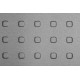 Lamiera bugnata quadra zincata (sendzimir) dalle dimensioni 100x200cm spessore 1,5mm bugna da 15mm passo 40mm a 90°