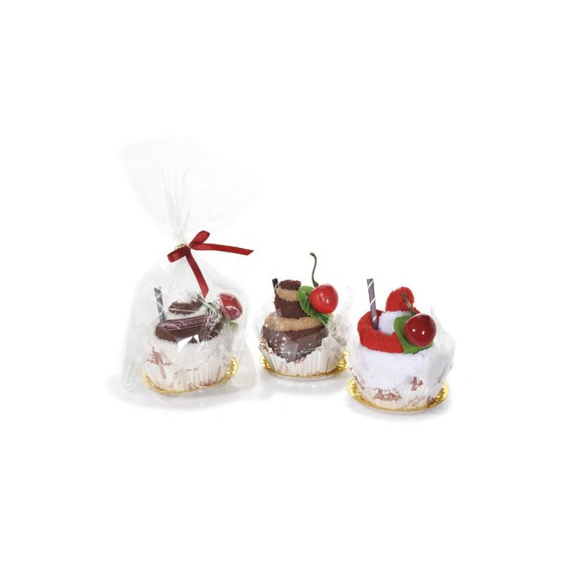 Set 2 asciugamani in cotone Cupcake