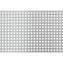 Lamiera forata in fe (acciaio comune) dalle dimensioni 100x200cm, spessore 1,5mm, foro quadro 6x6mm, passo 10mm a 90°