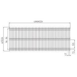 Rete elettrosaldata zincata,dalle dimensioni 1000x2000 mod.Tec, H D.2,85