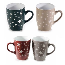 Tazza mug in ceramica con stelline