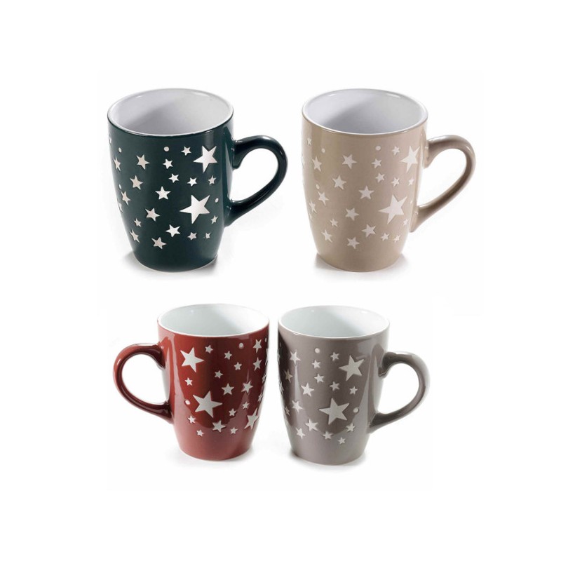 Tazza mug in ceramica con stelline