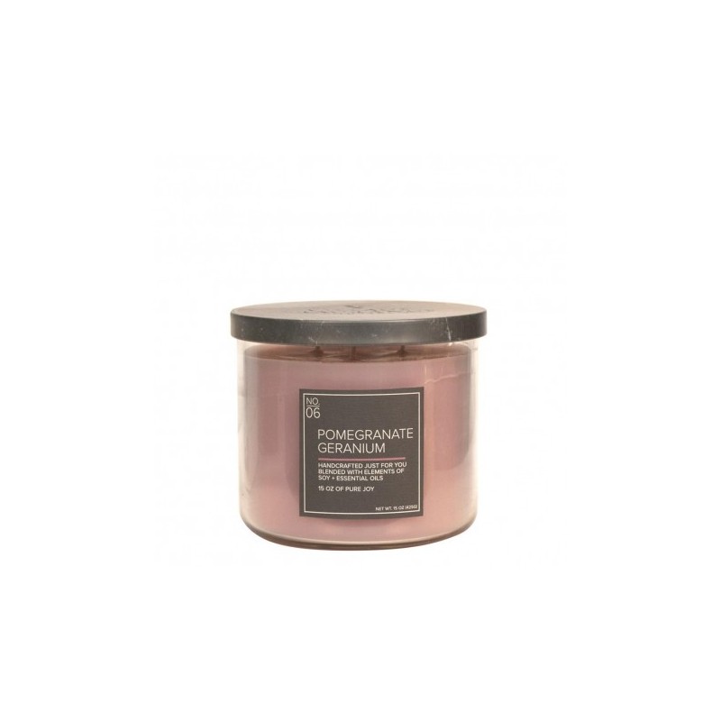 Candela Soia Village Candle - Pomegranate Geranium