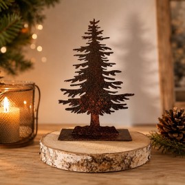 Albero Decorativo in Metallo Rustico da Tavolo | Arredo Casa