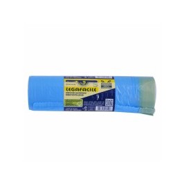 Sacco immondizia azzurro con maniglie - cm 55x65