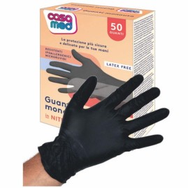 Guanti nitrile Casamed Nero 50pz - M/L